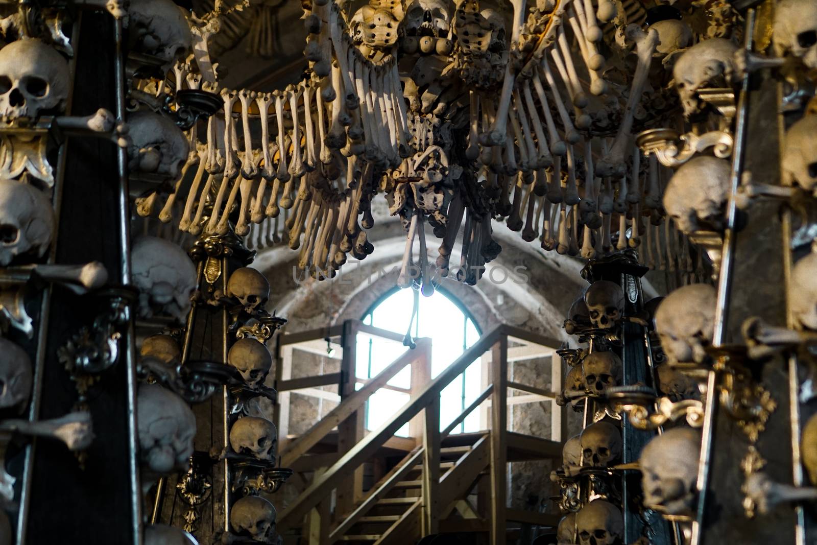 Czech Republic. Kutna Hora. Skulls and bones in the ossuary by natali_brill