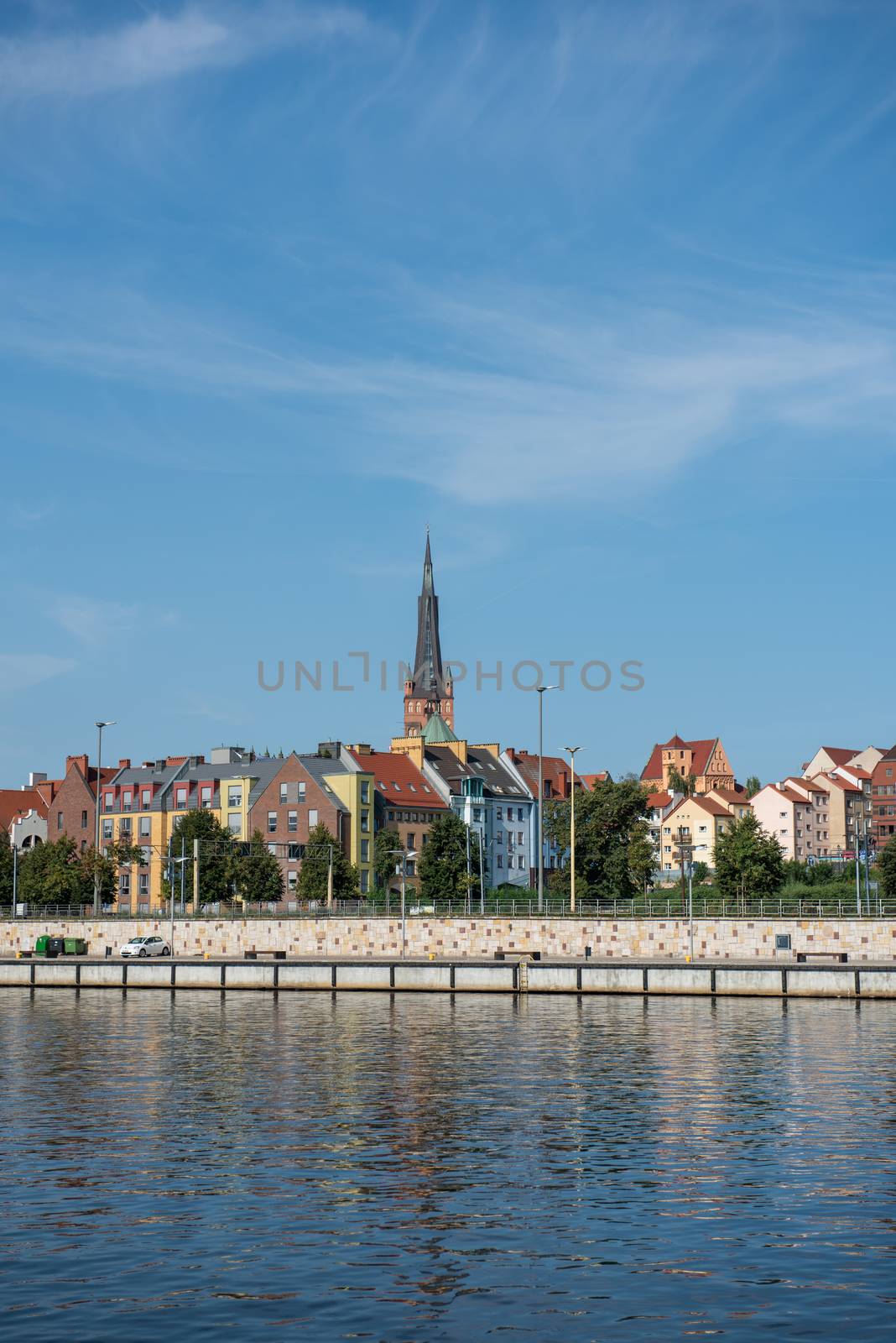 Left bank of the Oder river in Szczecin by Brejeq