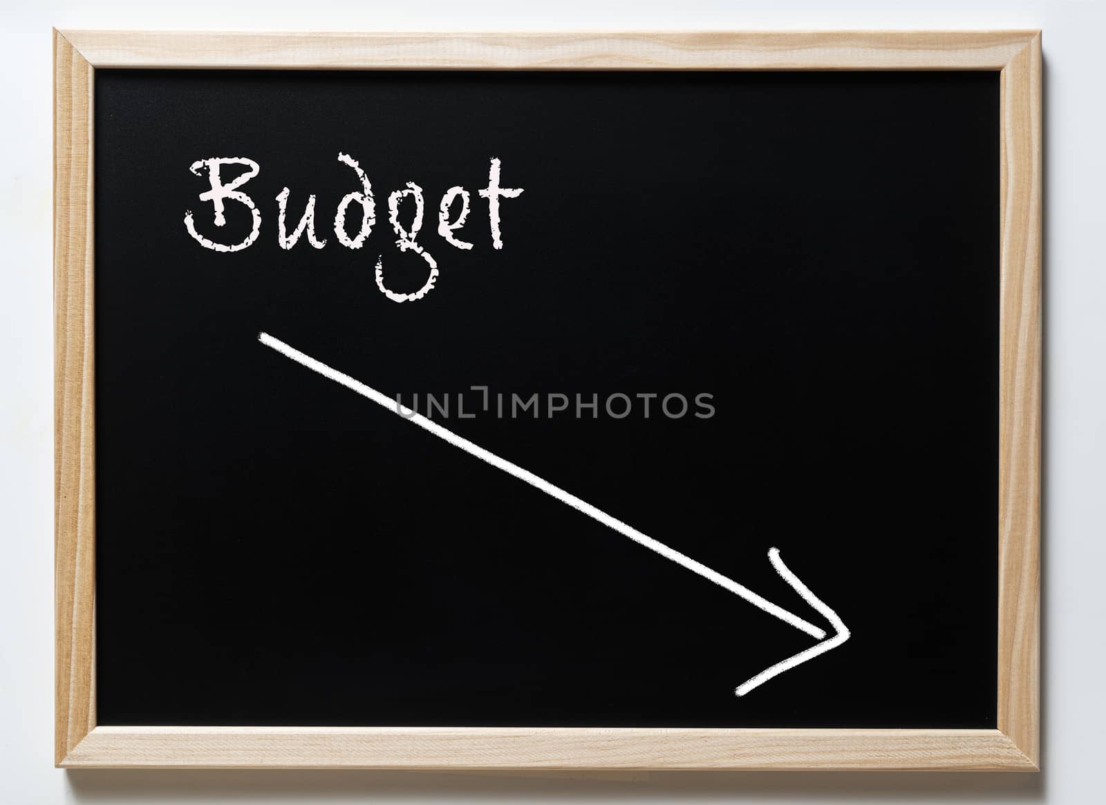 a blackboard with written   the word budget