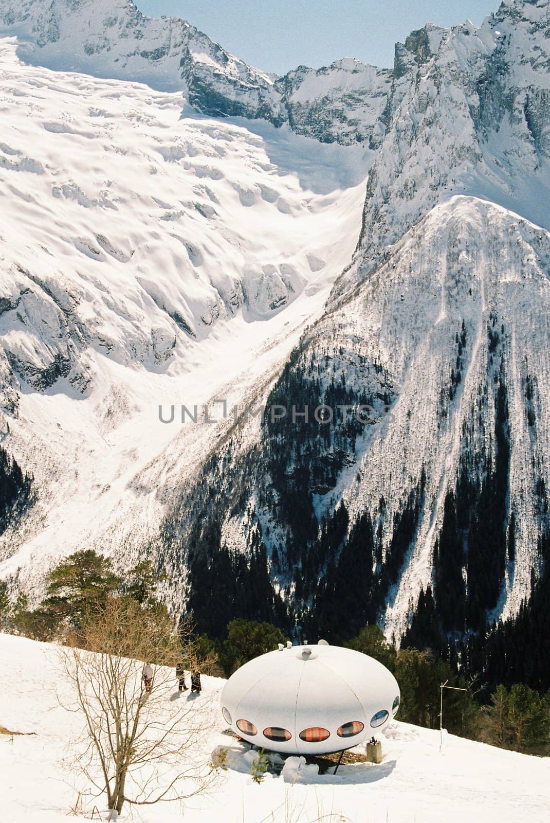 Winter in Dombay,Western Caucasus,Russia.