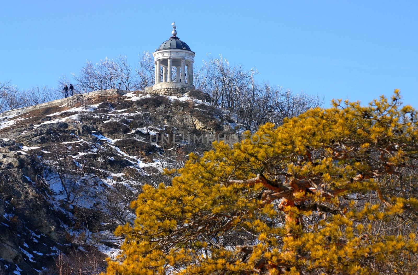 The Aeolian Harp overlooking the blue sky in Pyatigorsk, Northern Caucasus, Russia

