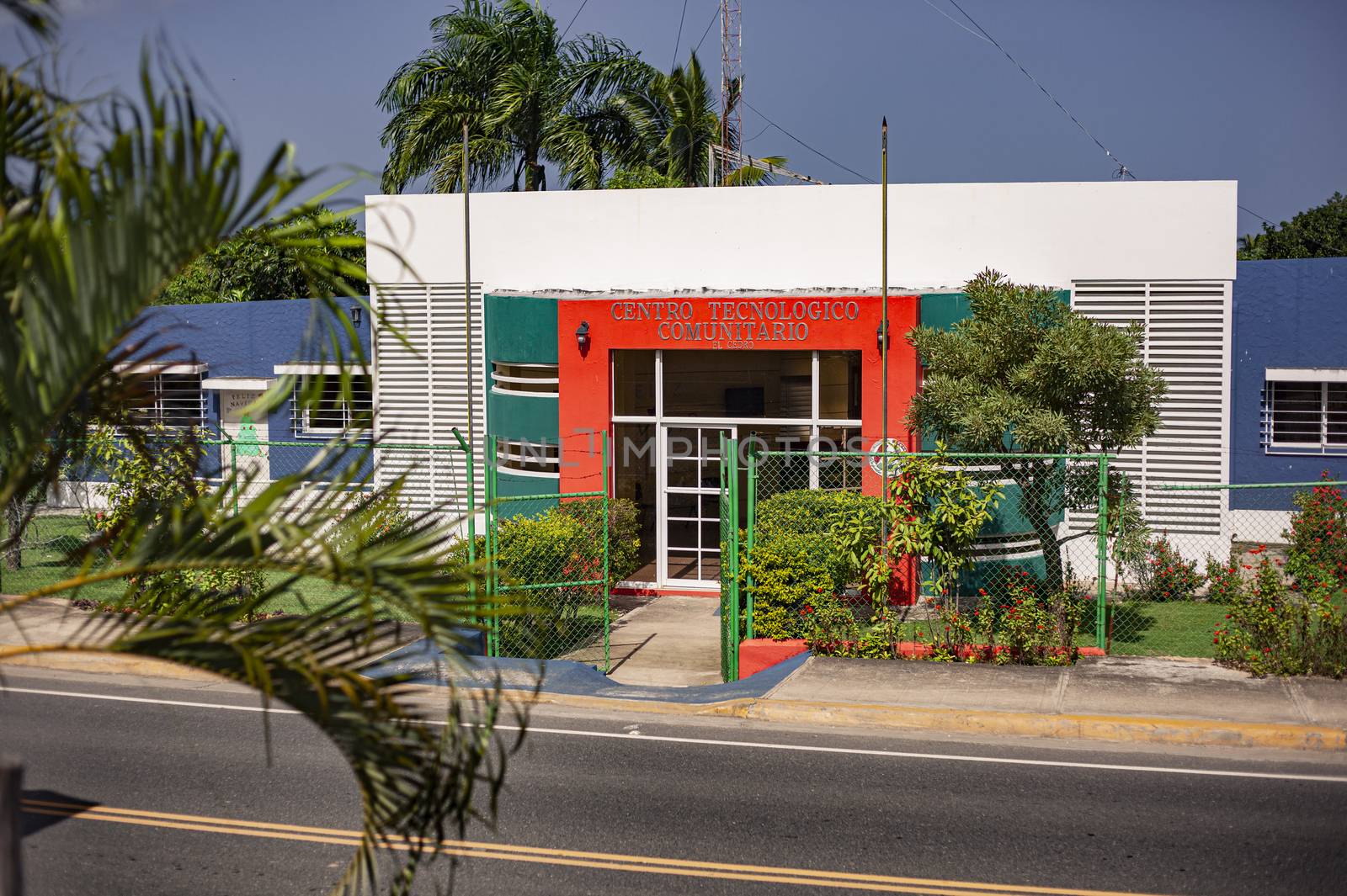 PLAYA LIMON, DOMINICAN REPUBLIC 28 DECEMBER 2019: Community technology center