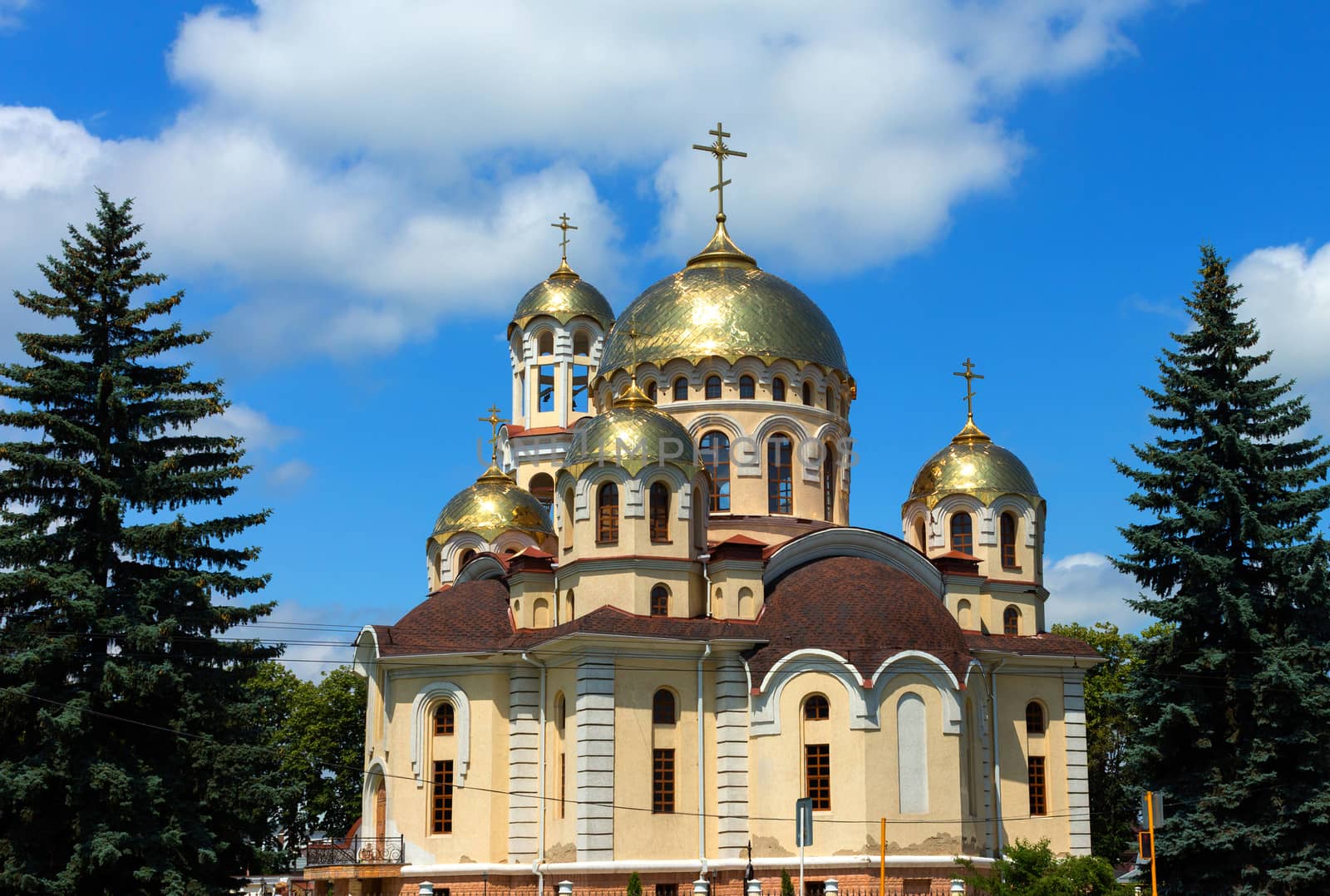 Church of Mary Magdalene in entry Nalchik city,Kabardino-Balkaria,Russia.