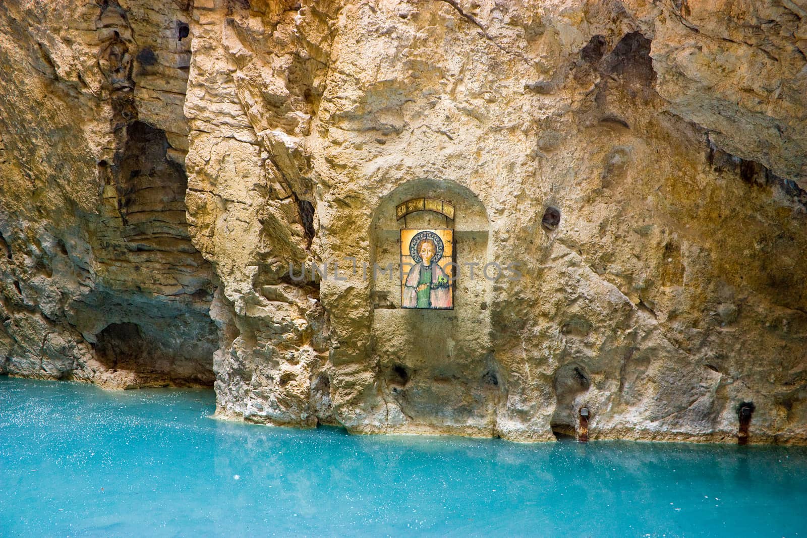 Mineral lake Proval  in  Pyatigorsk,Northern Caucasus,Russia. 

