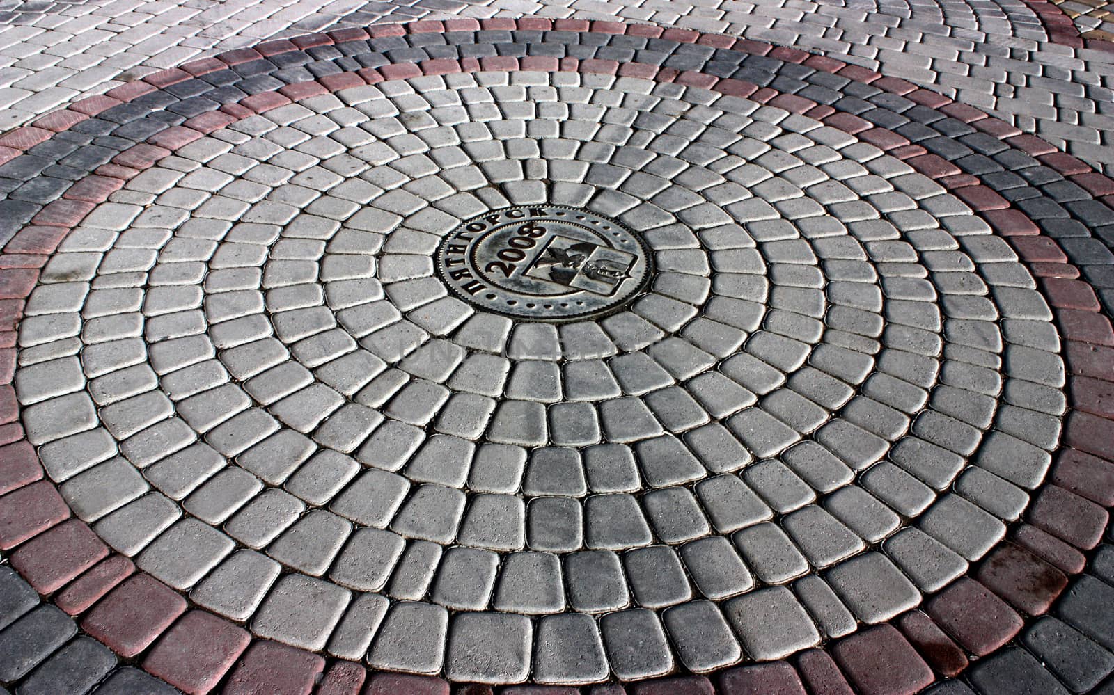 Color background.Beautiful paving stone,Pyatigorsk,Caucasus. 