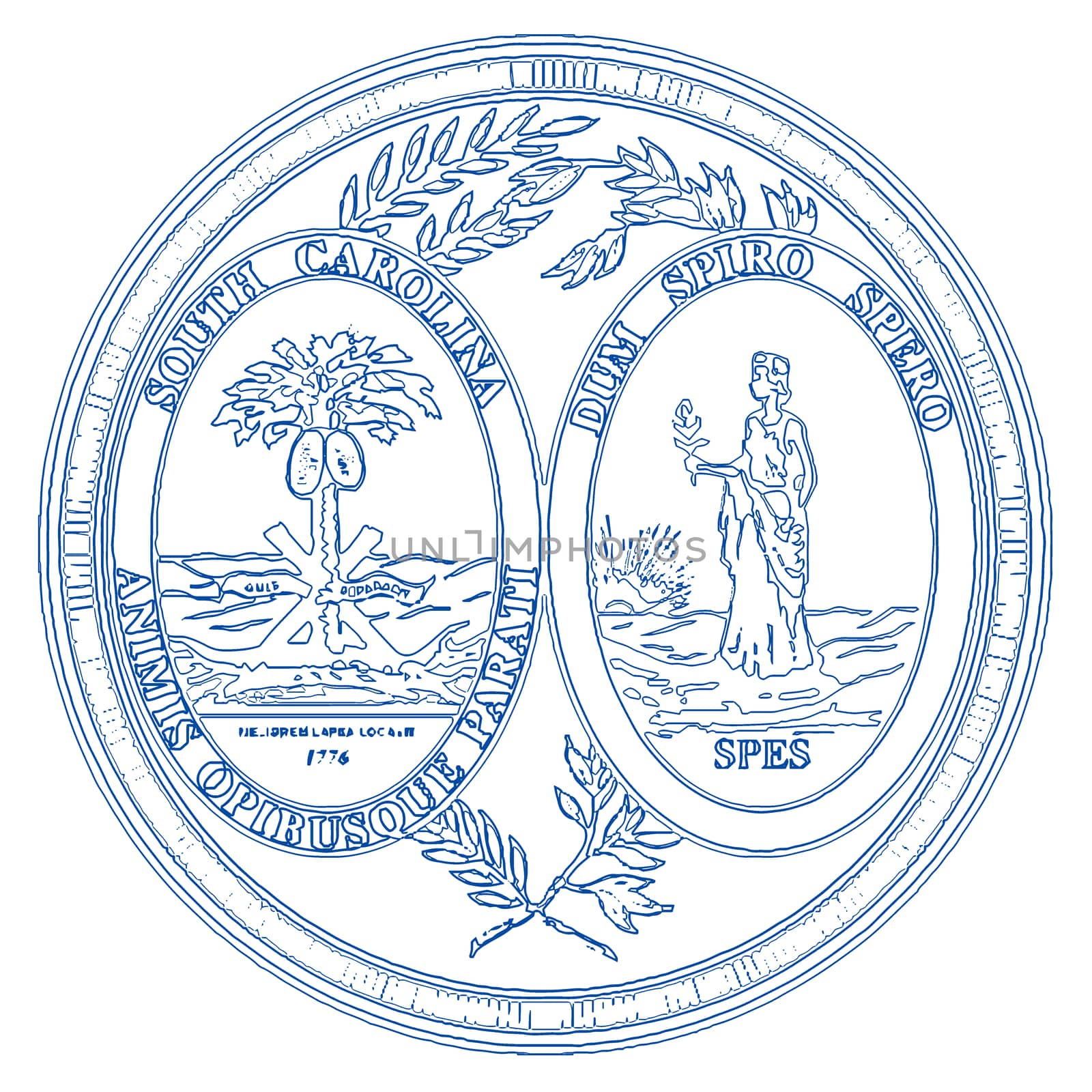 South Carolina State Seal by Bigalbaloo