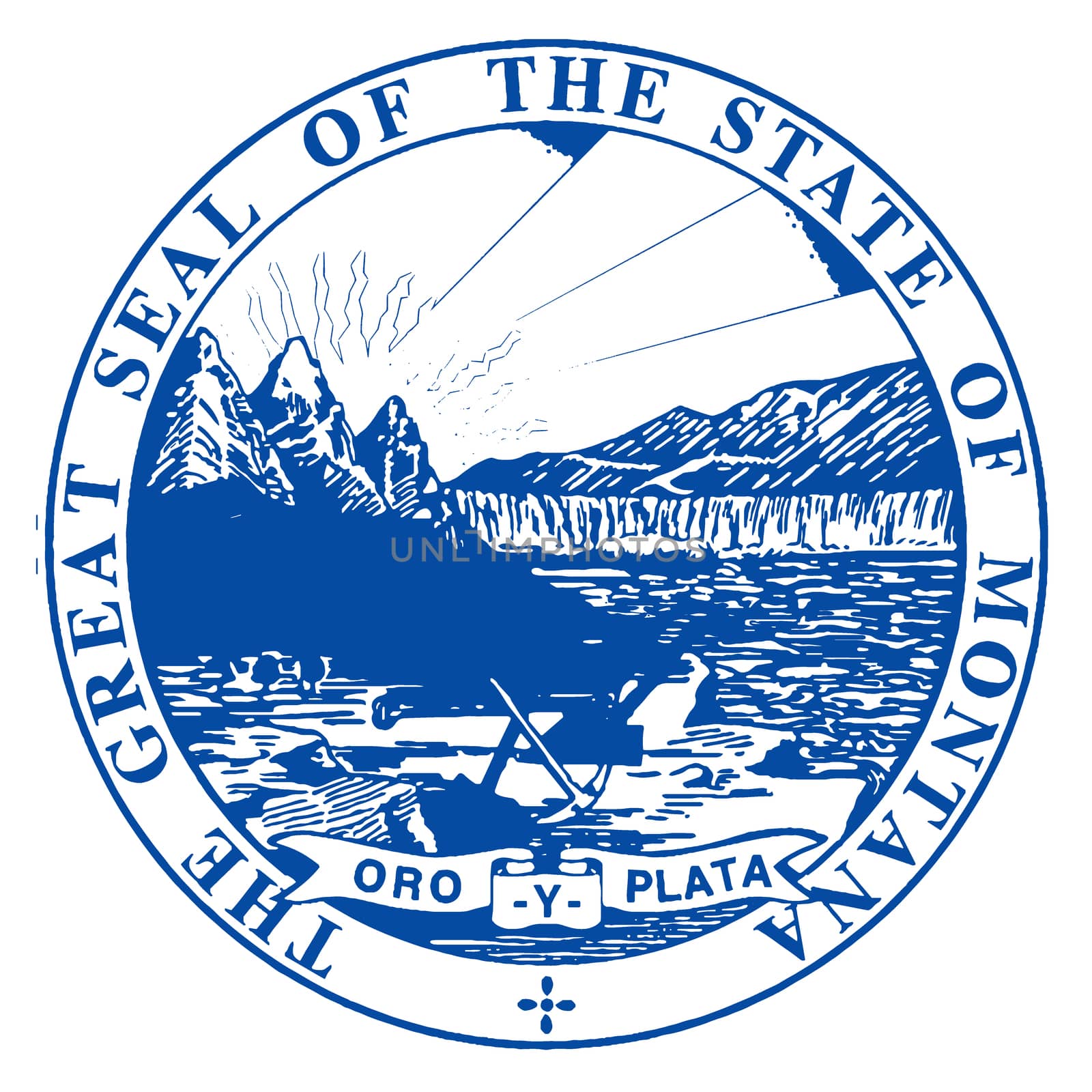 The state seal of Montana over a white background