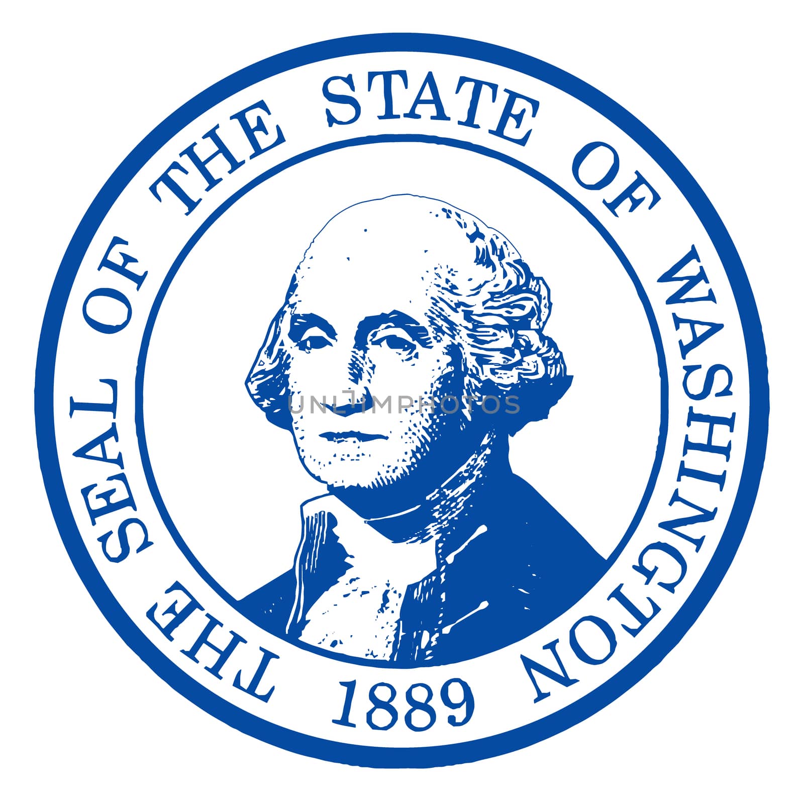 The seal of the state of Washington on a white background