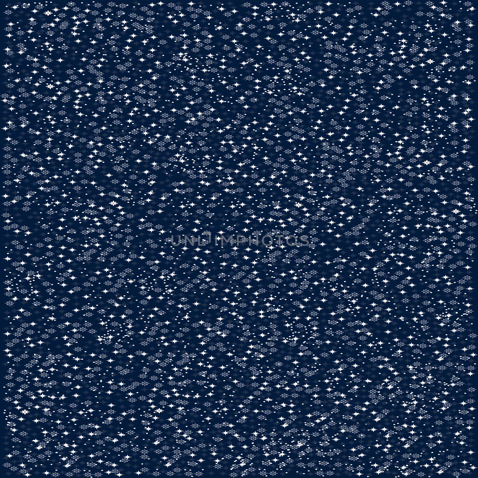 A night sky star cluster background over a black background