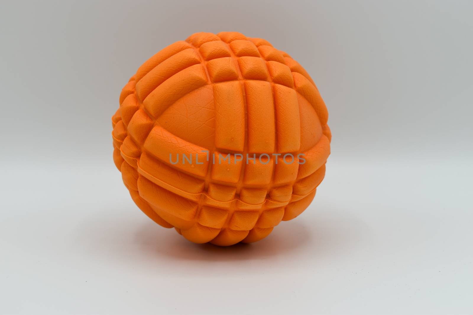 Foam roller ball isolated on white background