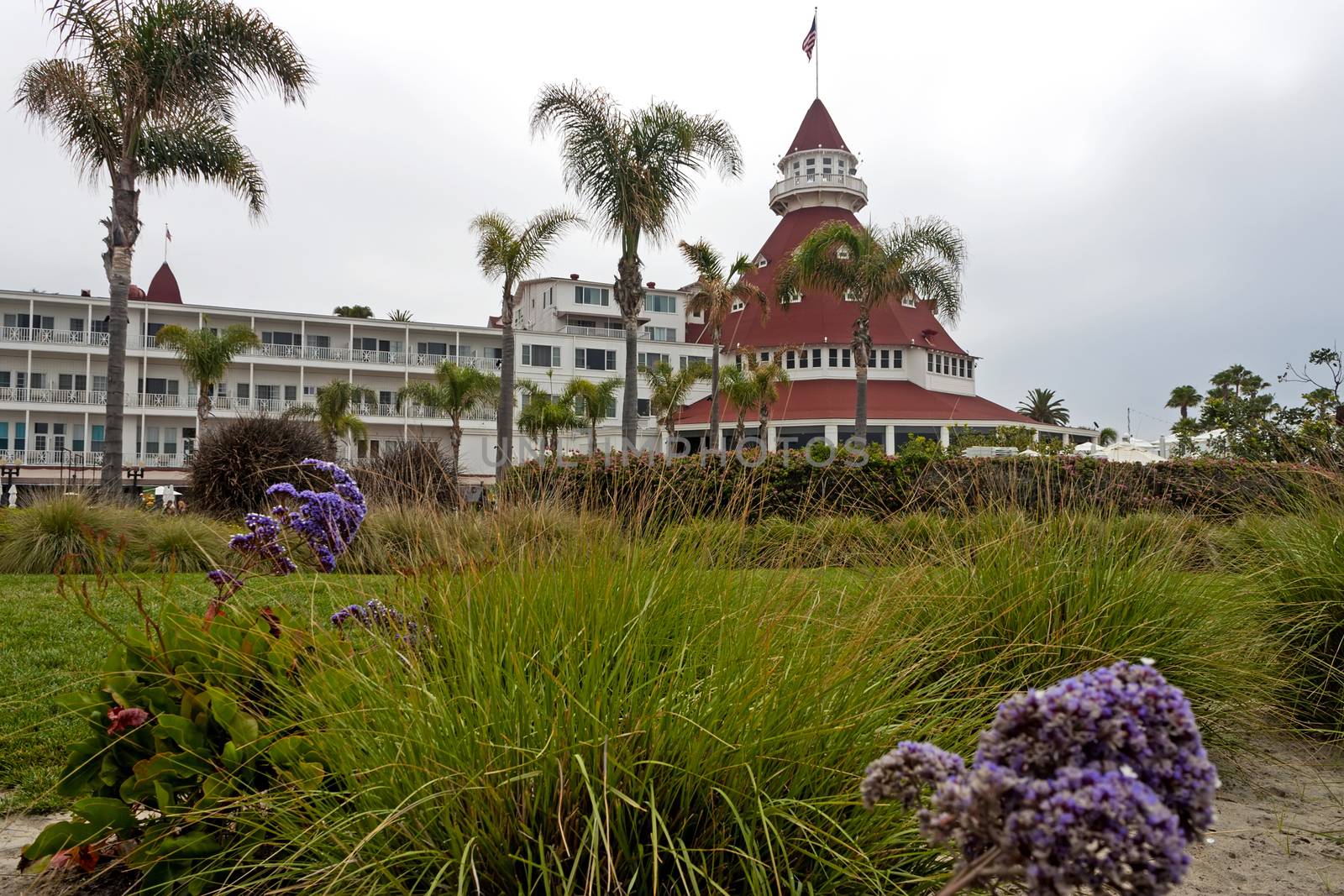 Coronado,Ca - May 28:View from the beach of the historic Hotel del Coronado,California on May 28,2014.