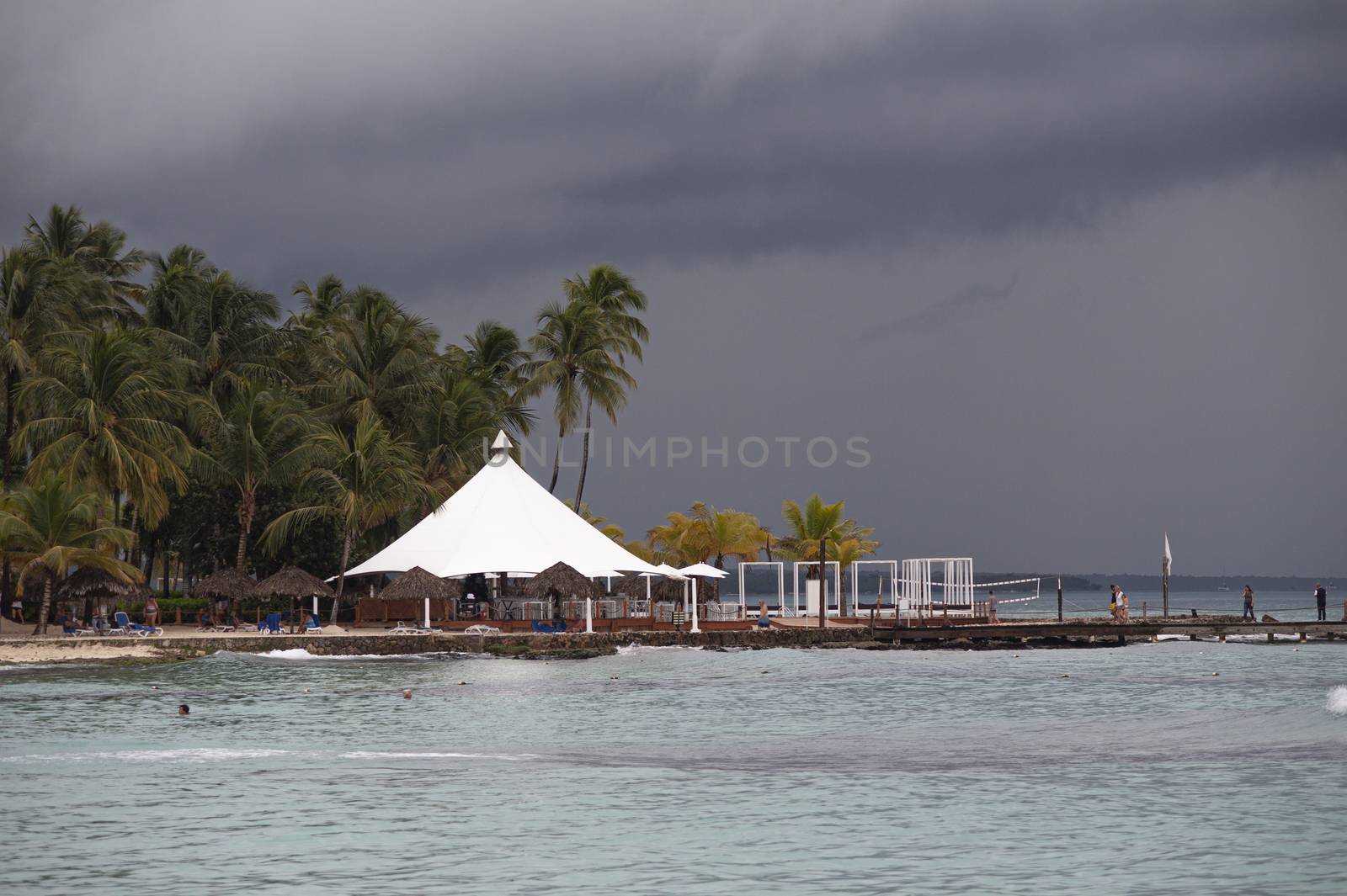 Caribbean sea with storm by pippocarlot