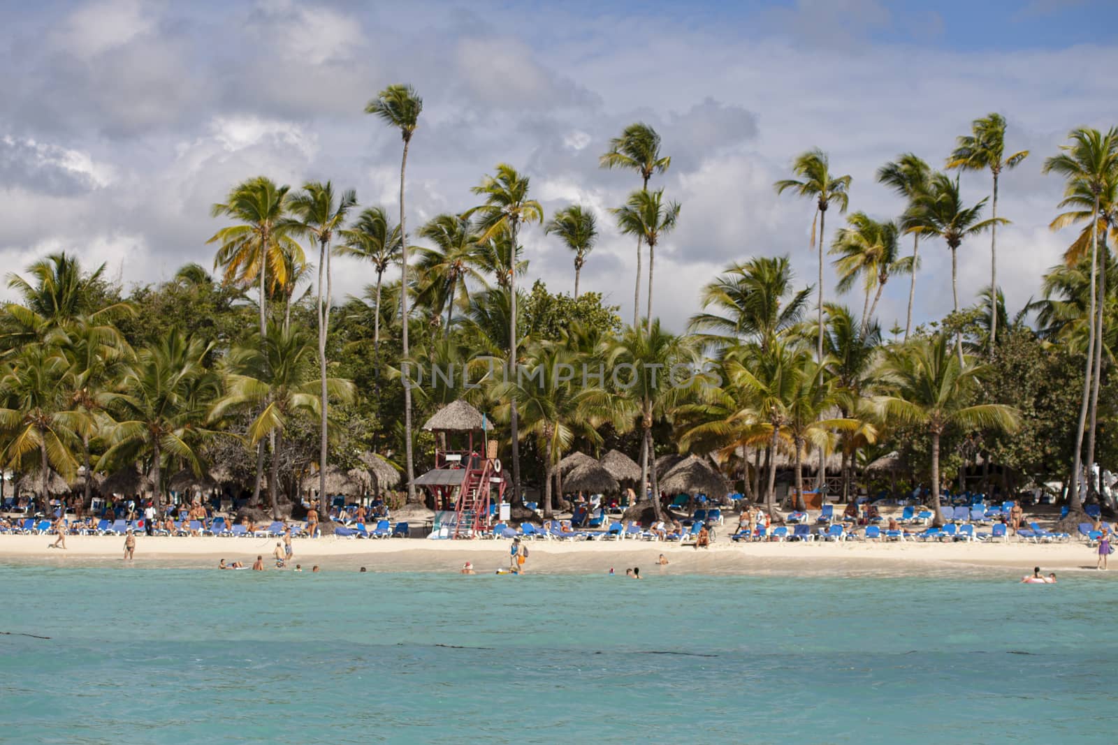 Dominican coastline in Bayahibe taken from the sea