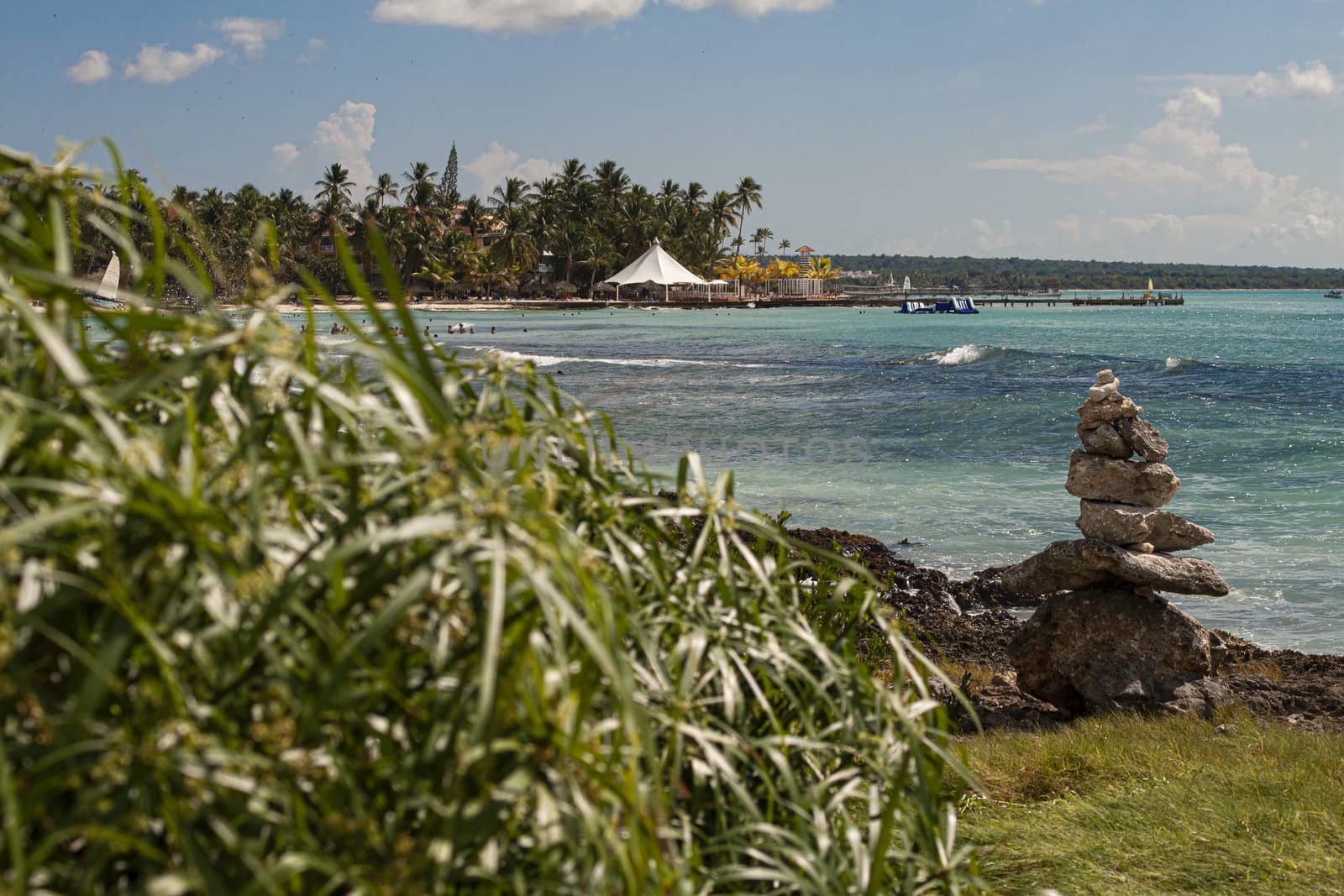 View of the Dominicus coast in the Dominican Republic