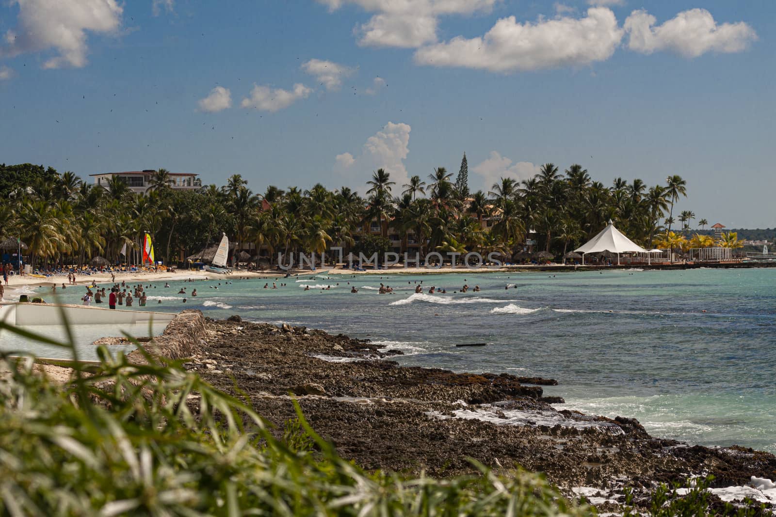 View of the Dominicus coast in the Dominican Republic