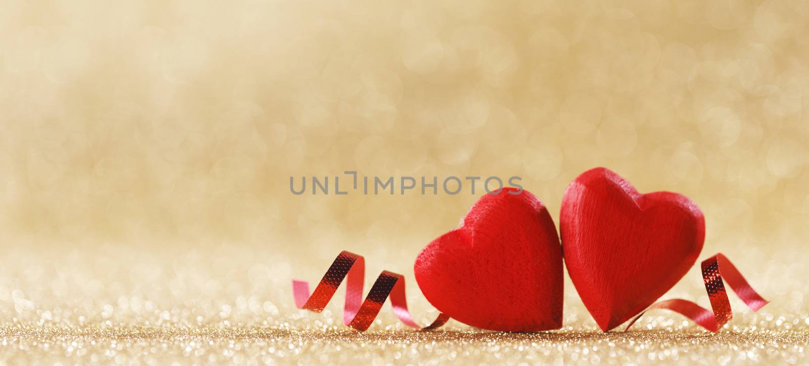 Red hearts symbol of love by Yellowj