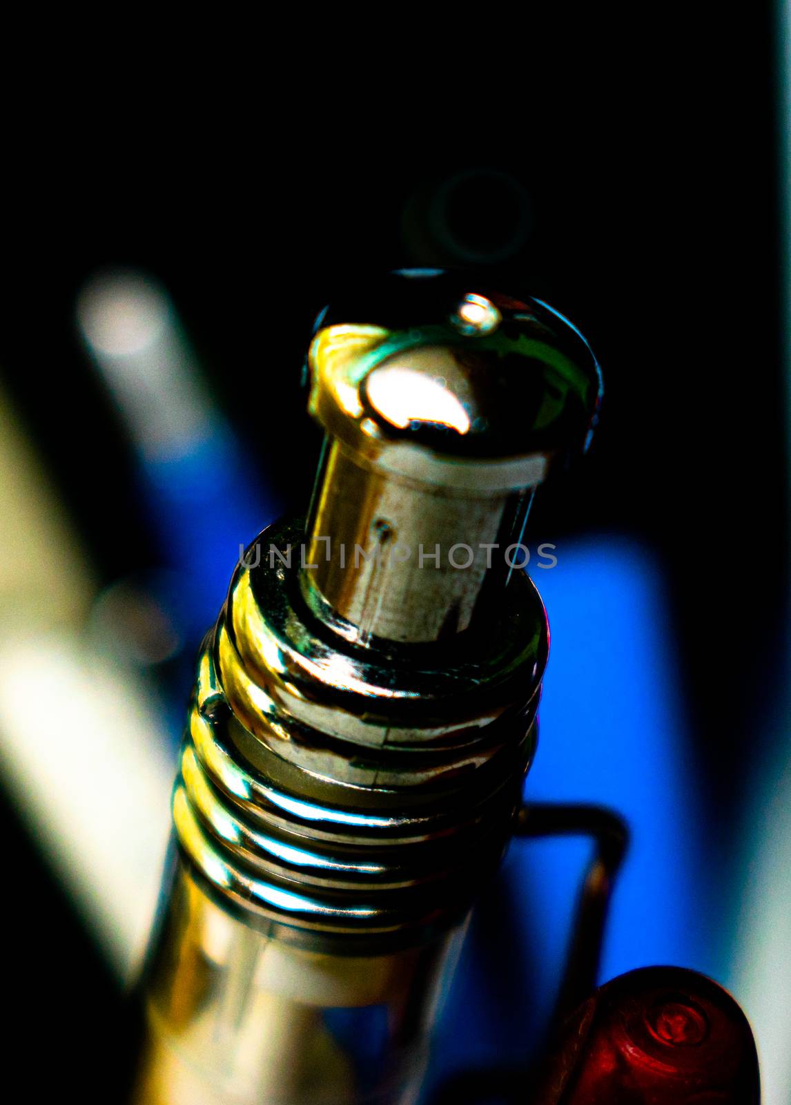Macro photo of ballpoint pen (high contrast) - Business or writing themed.