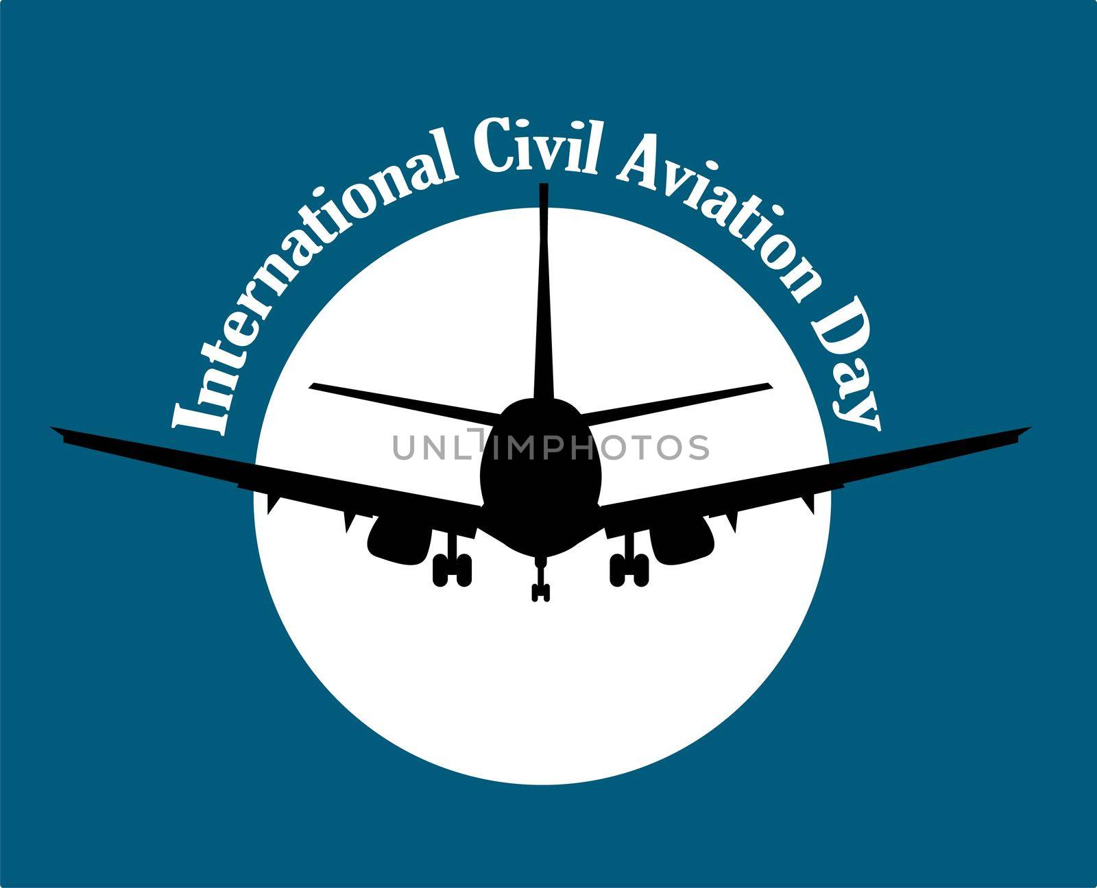 International Civil Aviation Day. Logotypes for a passenger transportation company. Aeroflot Airplane.