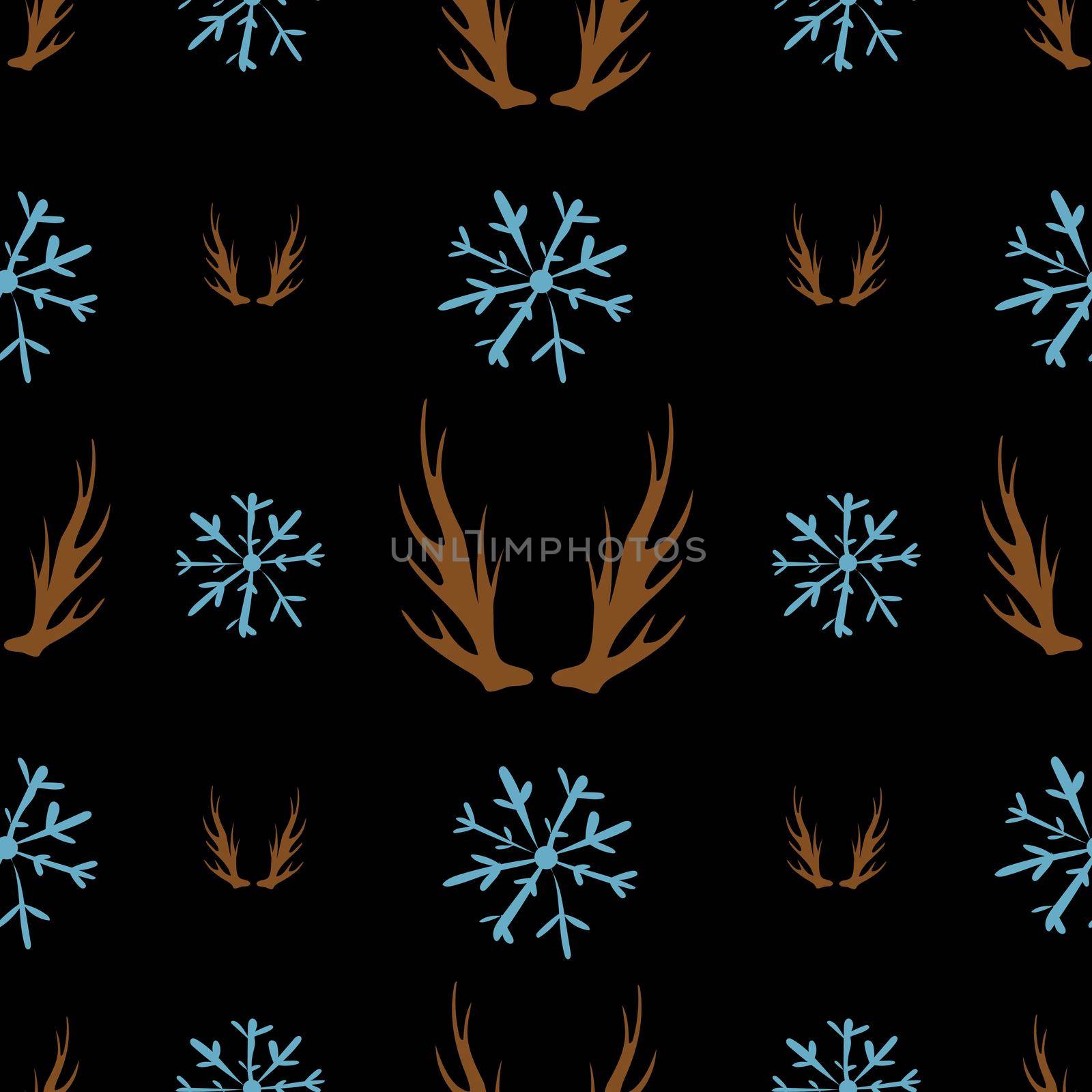 Stylish Scandinavian style pattern is dark. Magic decor for textiles or paper.. by annatarankova