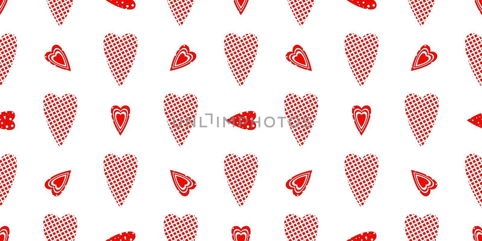 Seamless Pattern For Valentine's Day. The 14th of February. St. Valentine's Day. Heart.. by annatarankova