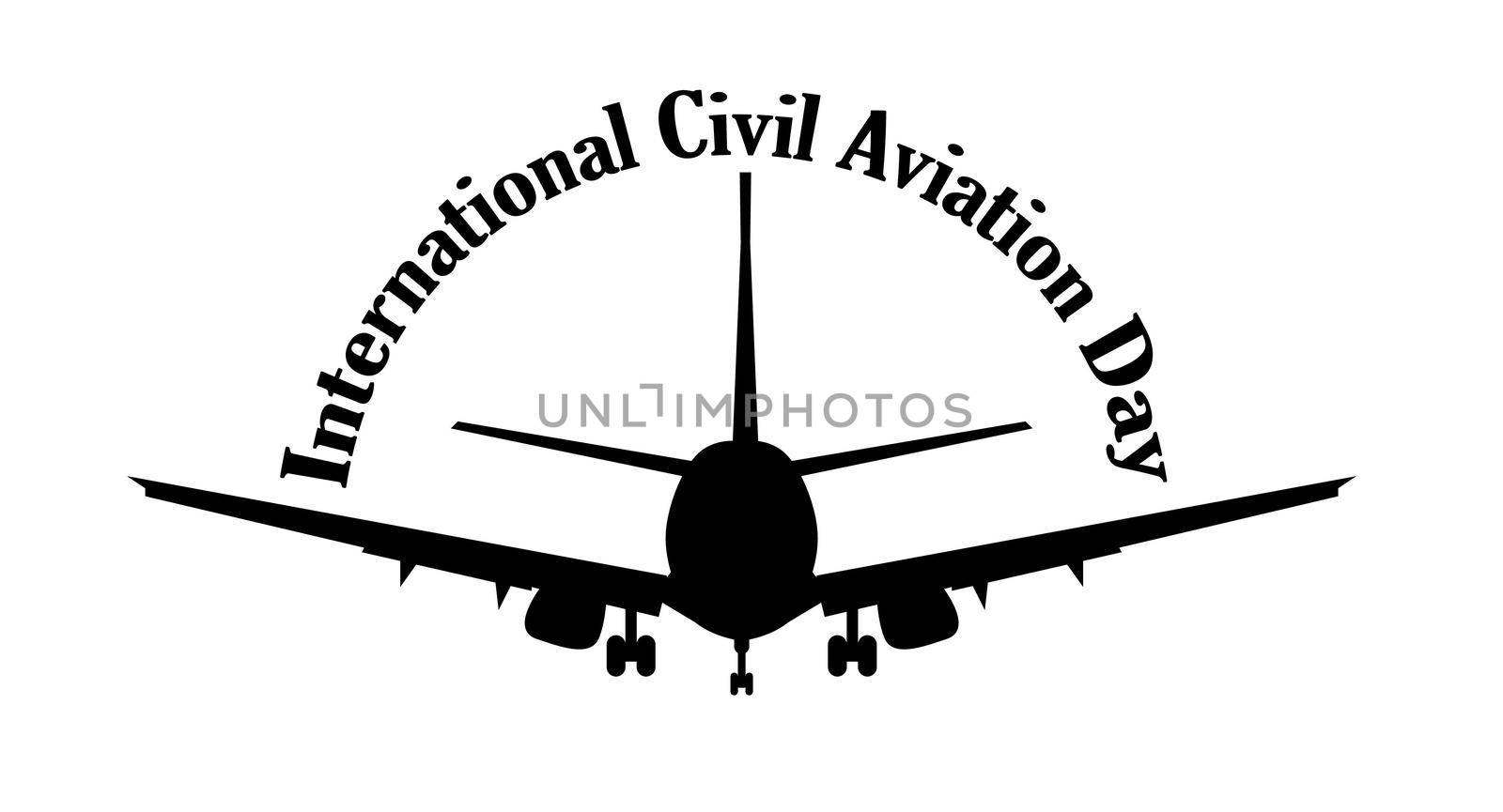 International Civil Aviation Day. Logotypes for a passenger transportation company. Aeroflot Airplane on a white background.. by annatarankova