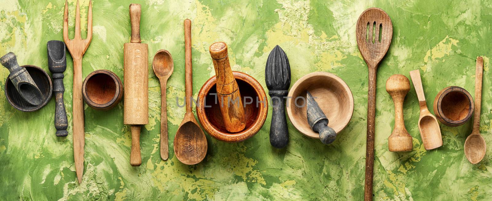 Set of wooden cooking utensils by LMykola