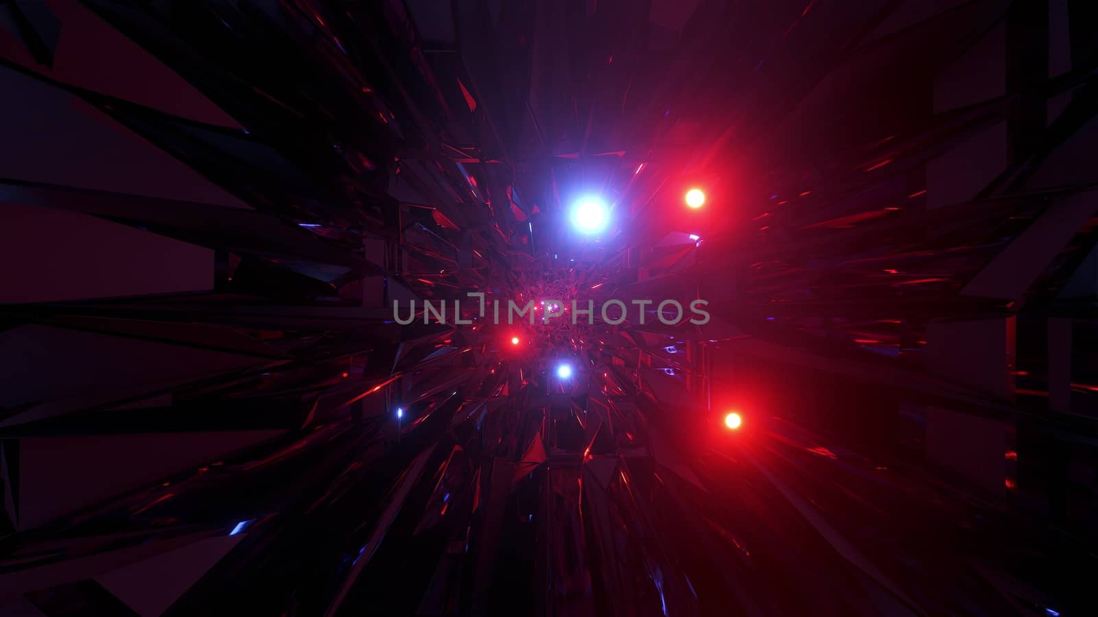 abstract tunnel corridor with glowing spheres 3d illustration backgrounds wallpaper graphic artwork, highly abstract reflection tunnel with colorful multicolor flying particle spheres 3d rendering design