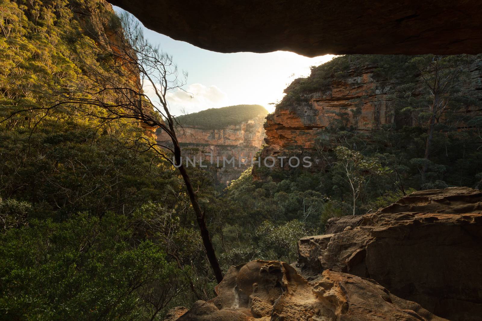 Cave views through the zig zagging mountain gully by lovleah
