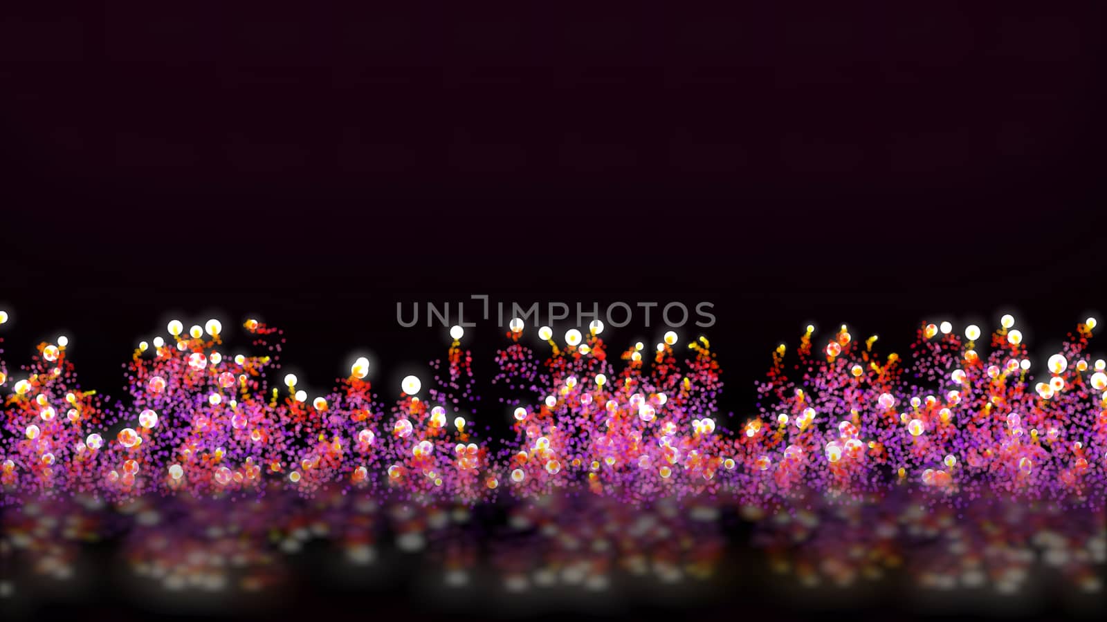 3D illustration, Small ball circle ball Free movement is raising and releasing particles to diffuse.