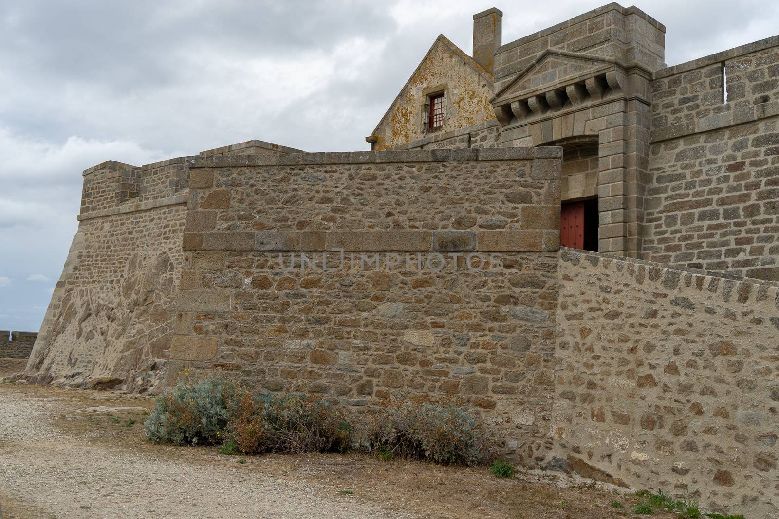 San Malo tourist attraction castle fort and water seascape