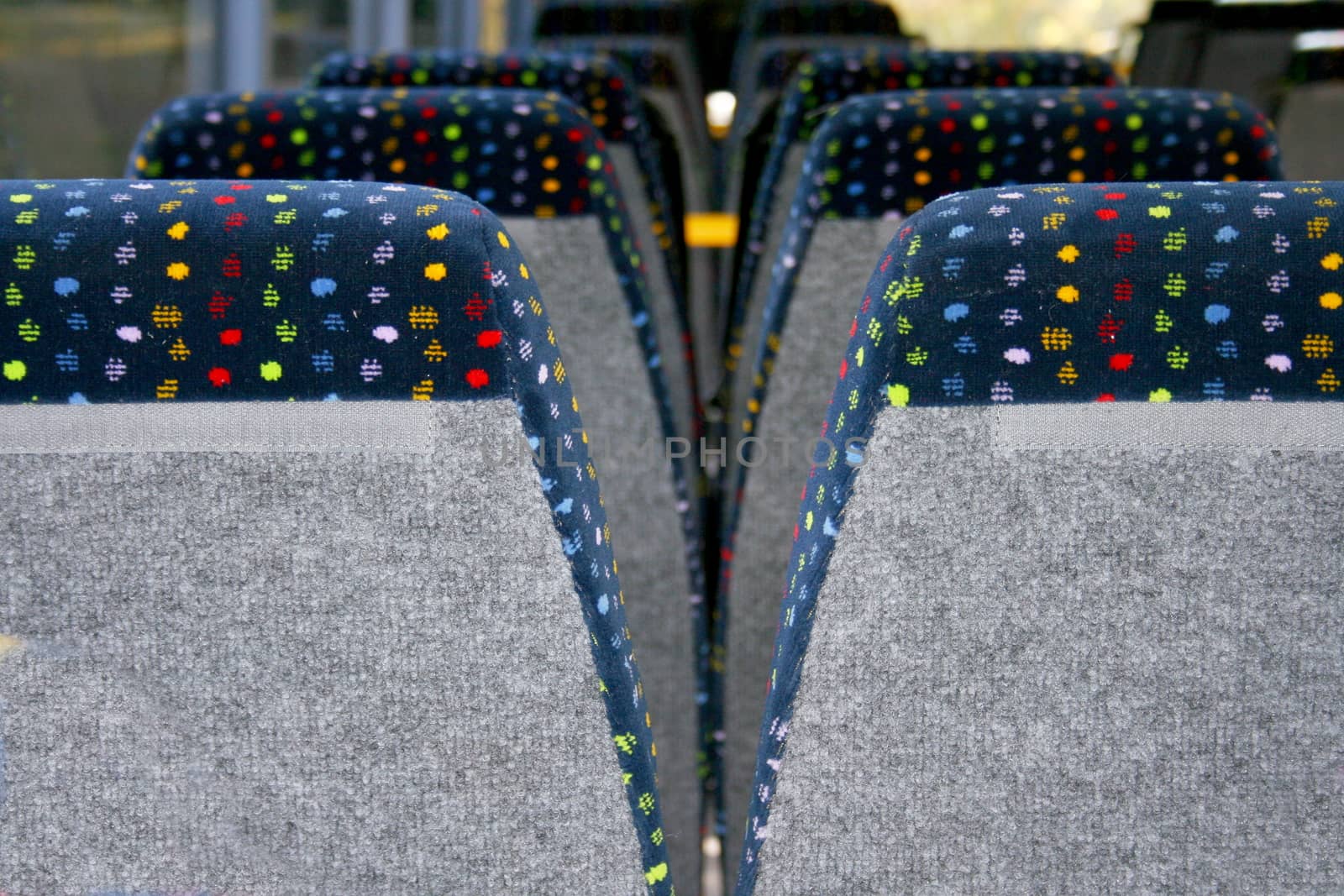 A row with colorful fabric samples