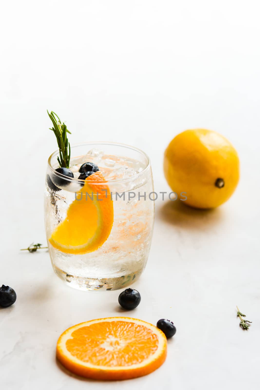 Infused water mix of orange and blueberry