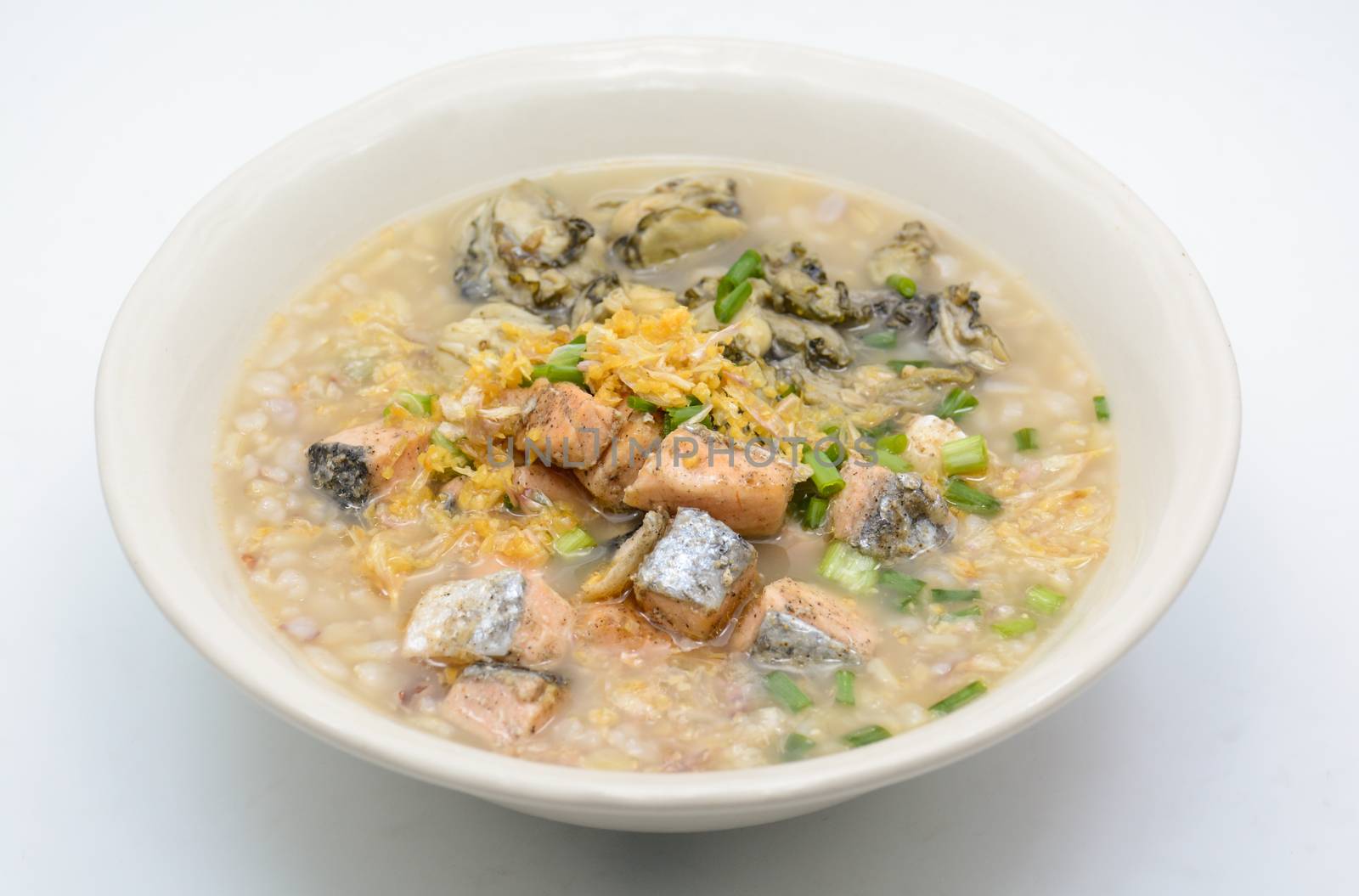 Seafood boiled rice with Salmon and Oysters by yuiyuize