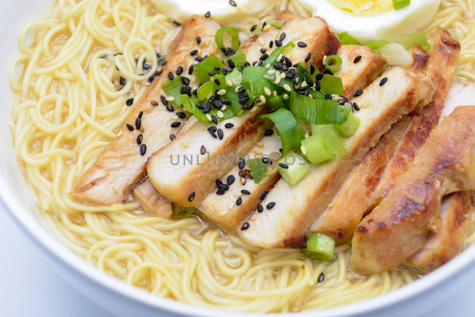 Miso Ramen with egg and pork, homemade Japanese food by yuiyuize