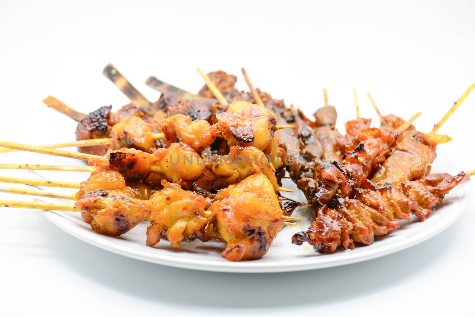 Traditional grilled chicken, grilled chicken also is the most famous street food.