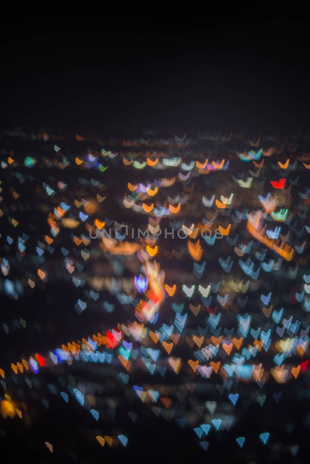 Abstract, Beautiful Bokeh landscape of city at night, Bokeh ligh by yuiyuize