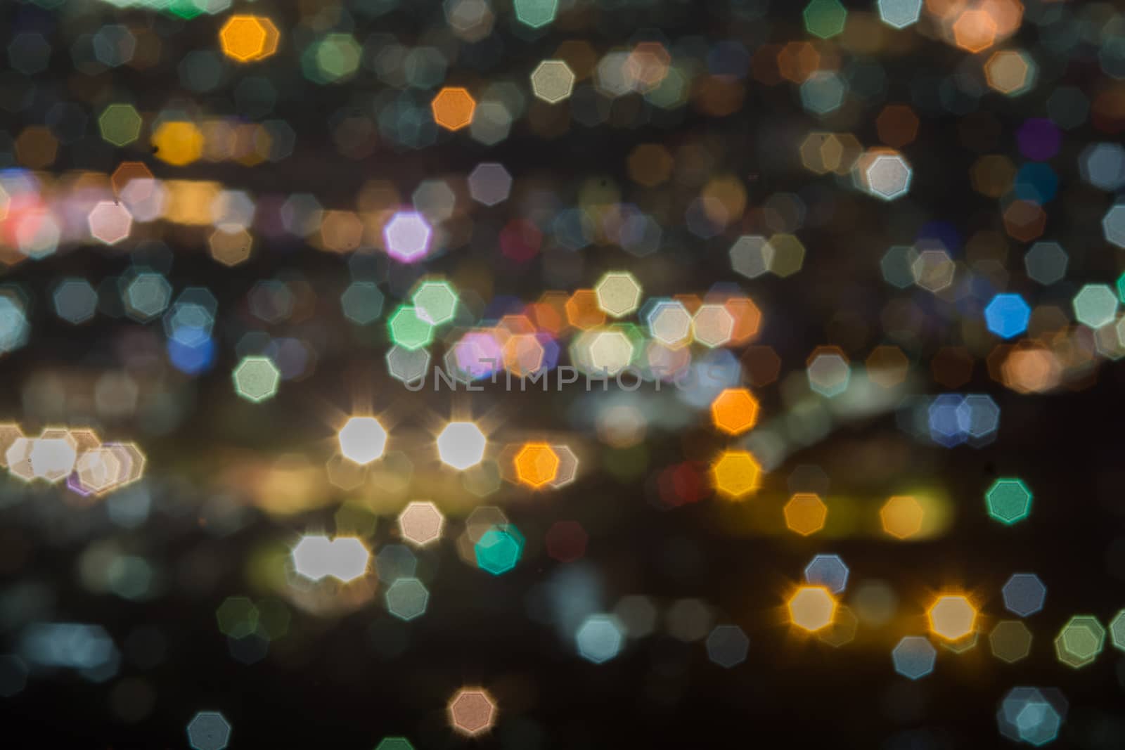 Abstract, Beautiful Bokeh landscape of city at night, Bokeh ligh by yuiyuize