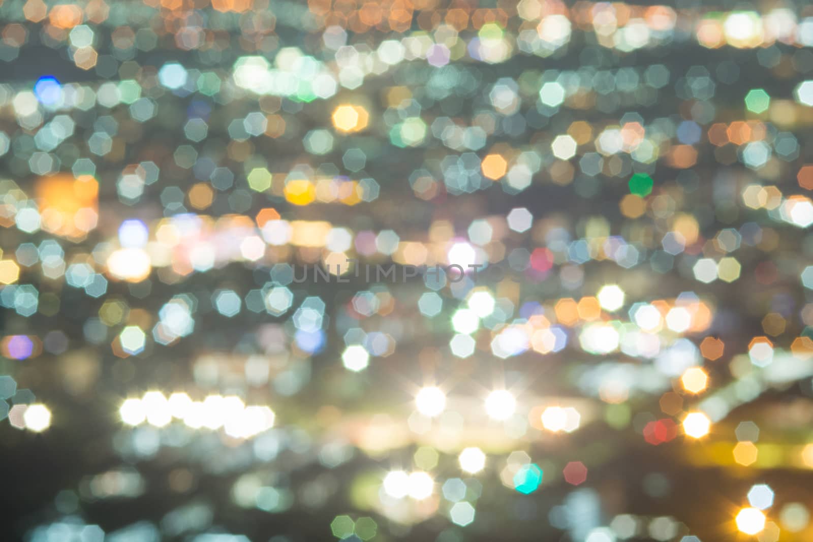 Abstract, Beautiful Bokeh landscape of city at night, Bokeh ligh by yuiyuize