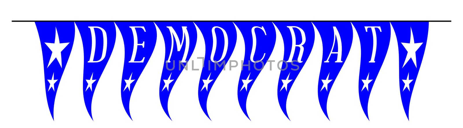 Democrat Blue Flag Bunting Wave by Bigalbaloo