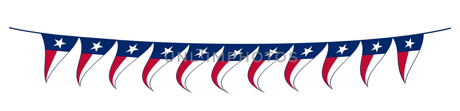 Texas State Flag Waving Bunting by Bigalbaloo