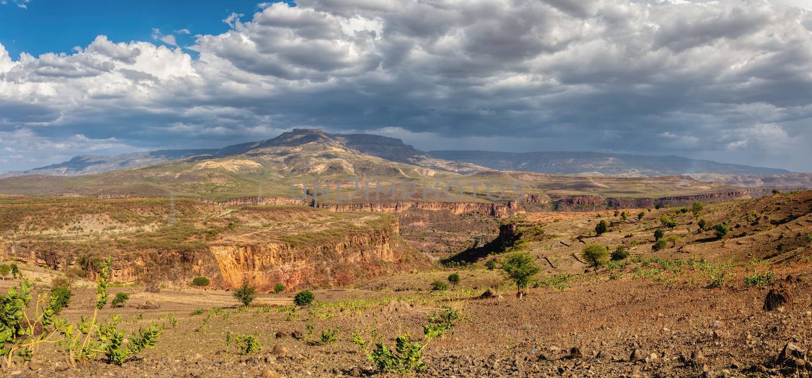 mountain landscape with canyon, Ethiopia by artush