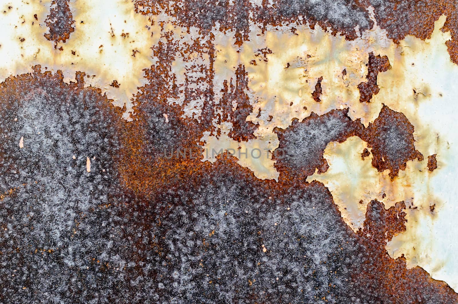 background texture pattern of old rusty iron wall close up