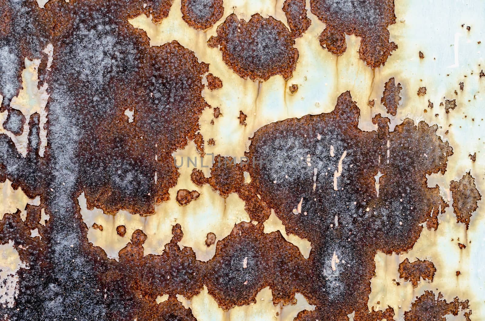 background texture pattern of old rusty iron wall close up