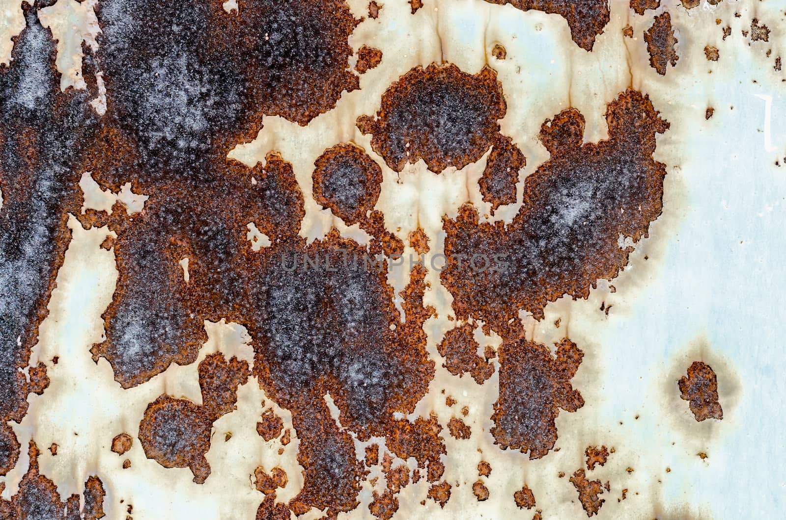 background texture pattern of old rusty iron wall close up