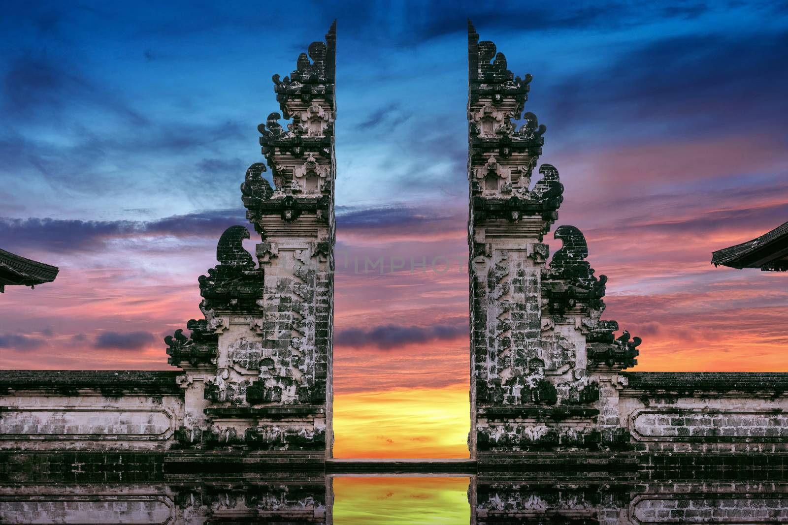 Temple gates at Lempuyang Luhur temple in Bali, Indonesia. by gutarphotoghaphy