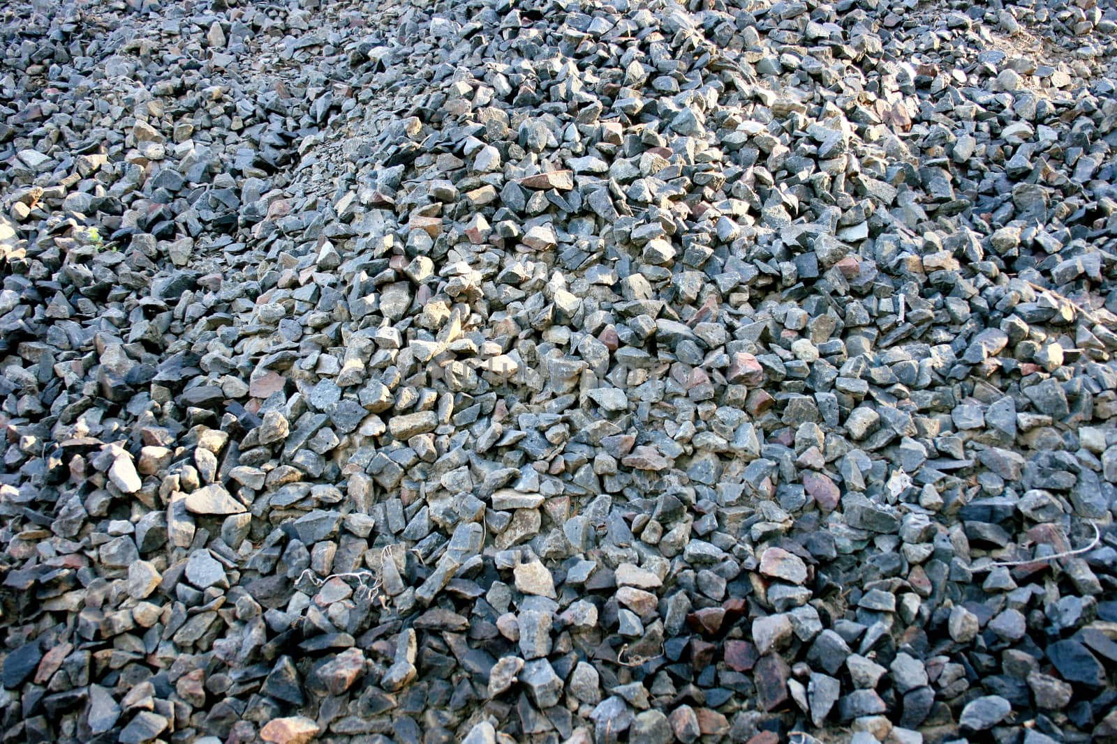 A detail shot of gray gravel