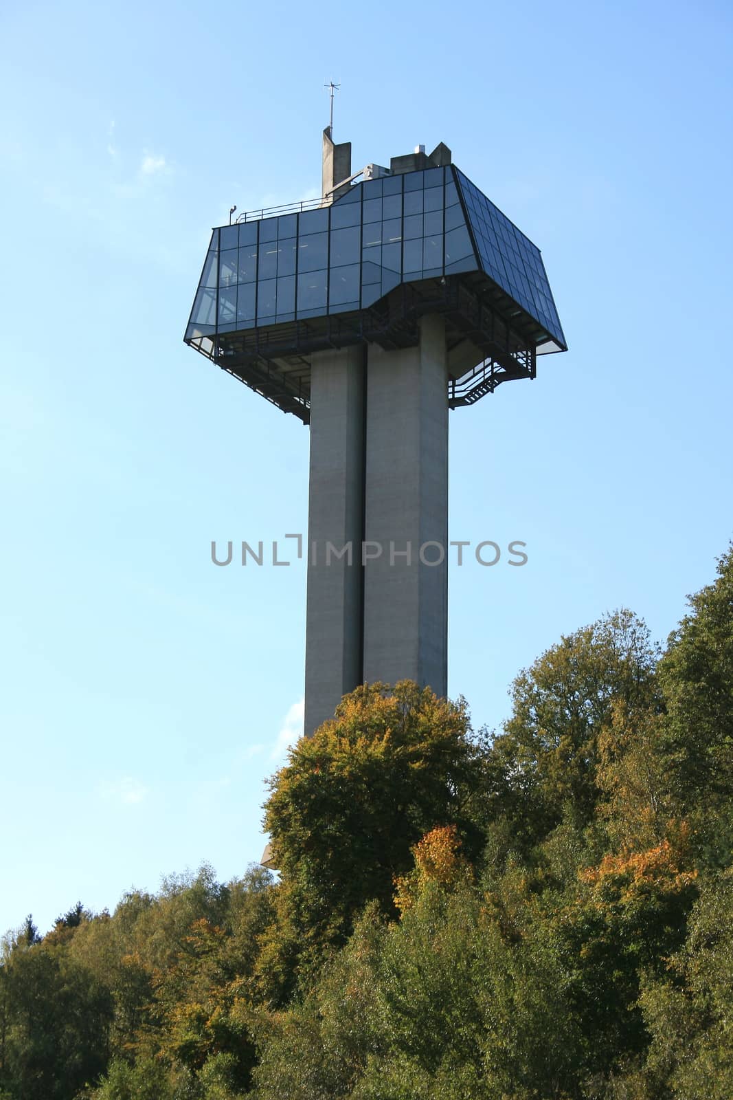 The observation tower on the Gileppe dam in Belgium