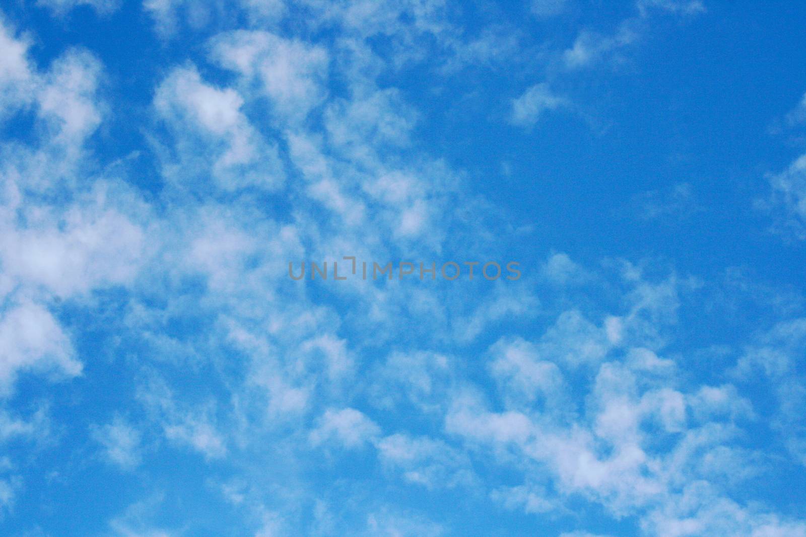 Big fluffy clouds (Altocumulus) with beautiful blue skies