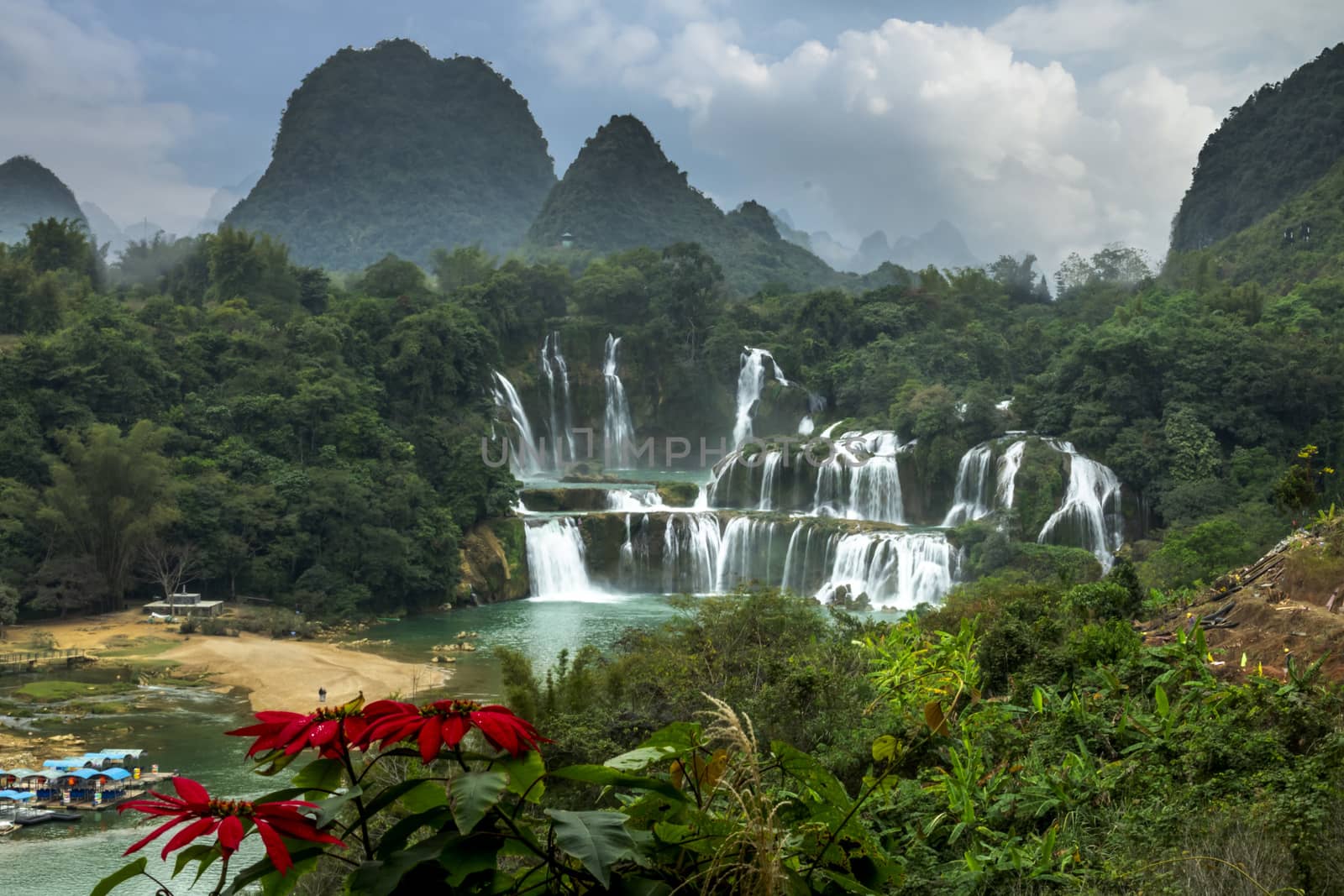 The Detian Falls in Chongzuo of Guangxi, China.