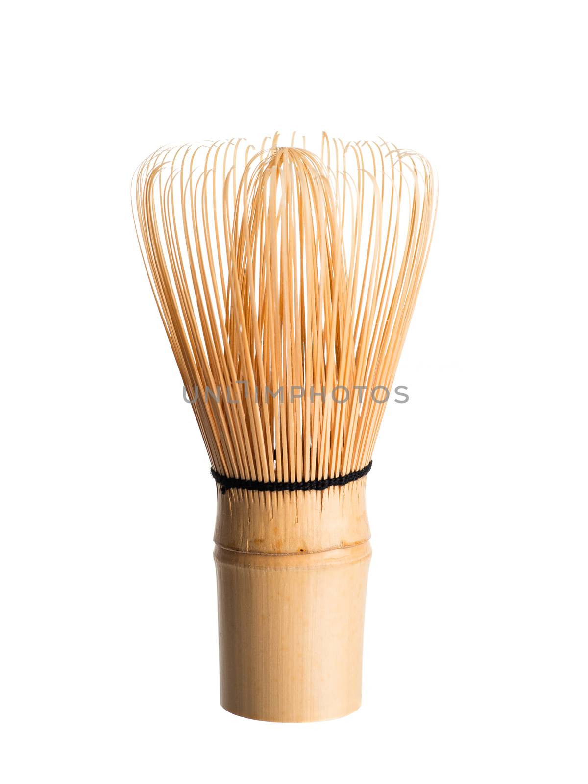 Bamboo Matcha Tea Whisk also know as chasen. Isolated on white background. Chasen use for japan green match tea